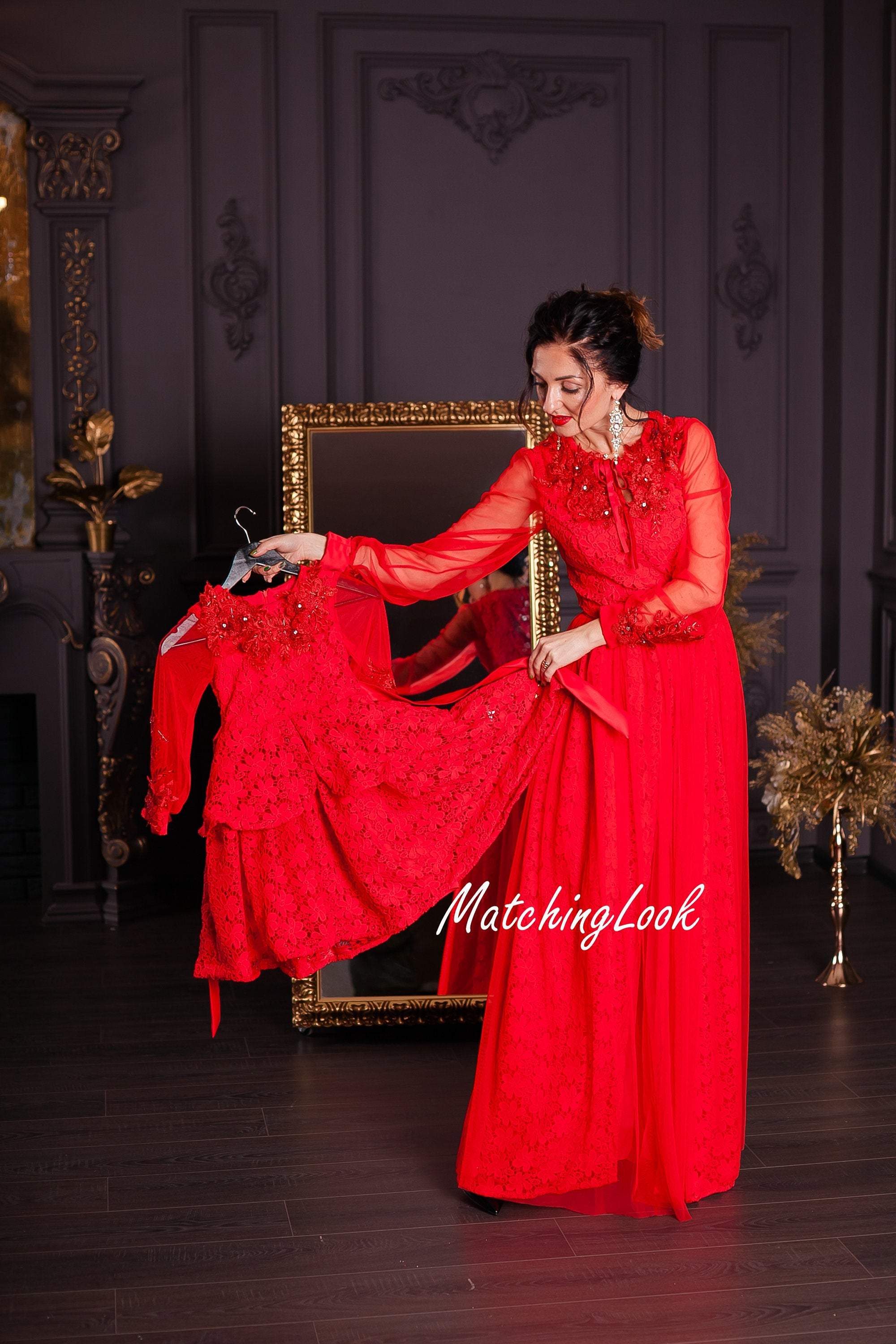 Maxi Dress Evening Dress For Mom And Daughter Shop Mother Daughter Dresses, Mommy And Me Outfit, Red Maxi Dress, Holiday Formal Dress, Matching Mother And Daughter Dress, Long Sleeve Dress Maxi Dress Evening Dress For Mom And Daughter Shop Mother Daughter Dresses, Mommy And Me Outfit, Red Maxi Dress, Holiday Formal Dress, Matching Mother And Daughter Dress, Long Sleeve Dress