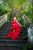 Mother Daughter High Low Dress, Red Layered Tulle Dress, Mommy and Me Photoshoot Dress