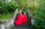 Mother Daughter High Low Dress, Red Layered Tulle Dress, Mommy and Me Photoshoot Dress