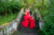 Mother Daughter High Low Dress, Red Layered Tulle Dress, Mommy and Me Photoshoot Dress