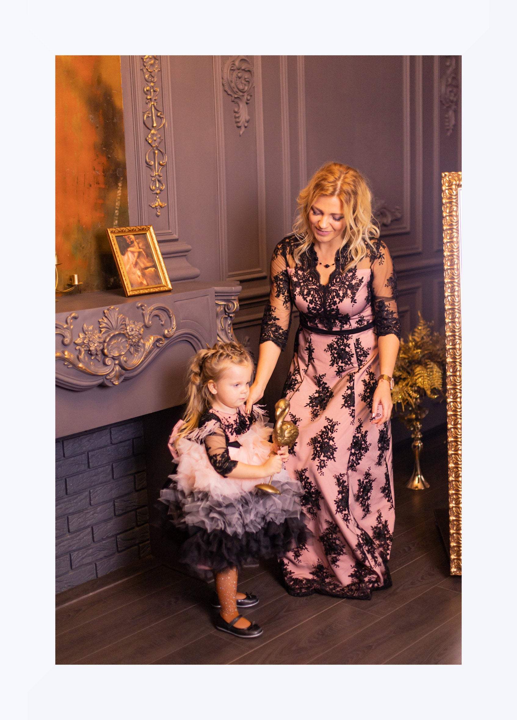 mom and daughter matching dresses for birthday Mother & Daughter Twinning Kulreeti