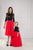 Mother Daughter Matching Dress, Mommy and Me Dress, Red and Black Dress, Photoshoot Dress, Girl Princess Dress, Toddler Formal Gown