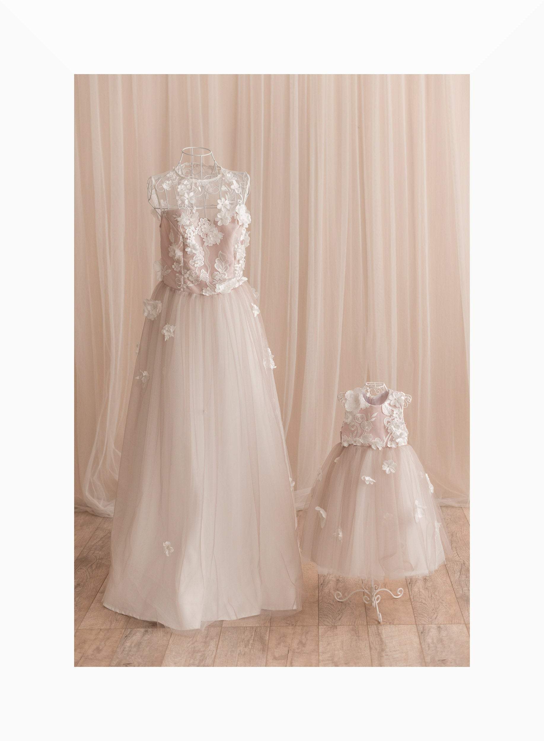 Shop Mother Daughter Matching Wedding Dress, Mommy And Me Outfit, Matching Wedding Dress, Matching Mom Dress, Matching Girl Dress, Toddler Dress -
