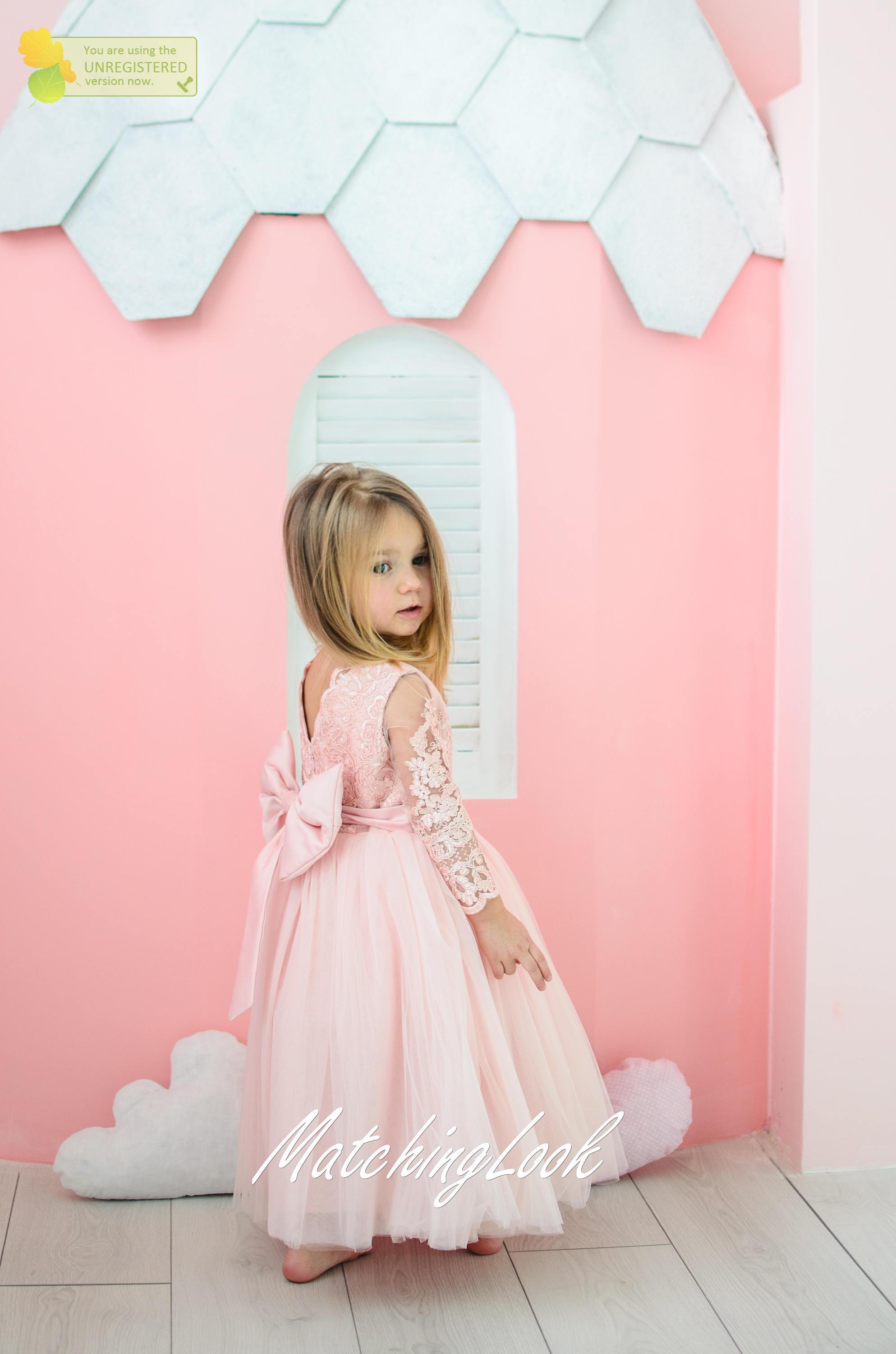 Shop Peach Flower Girl Dress Peach Tutu Lace Outfit, Flower Girl