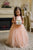 Peach Princess open hearted back dress Birthday pink tulle dress Ball gown Toddler Baby birthday dress Flower girl dress first communion - Matchinglook
