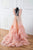Peach Tulle Gown, Pregnancy Gown For Photoshoot, Maternity Photoshoot Dress, Ruffle Tulle Gown, Baby Shower Dress, Tulle Tiered Gown