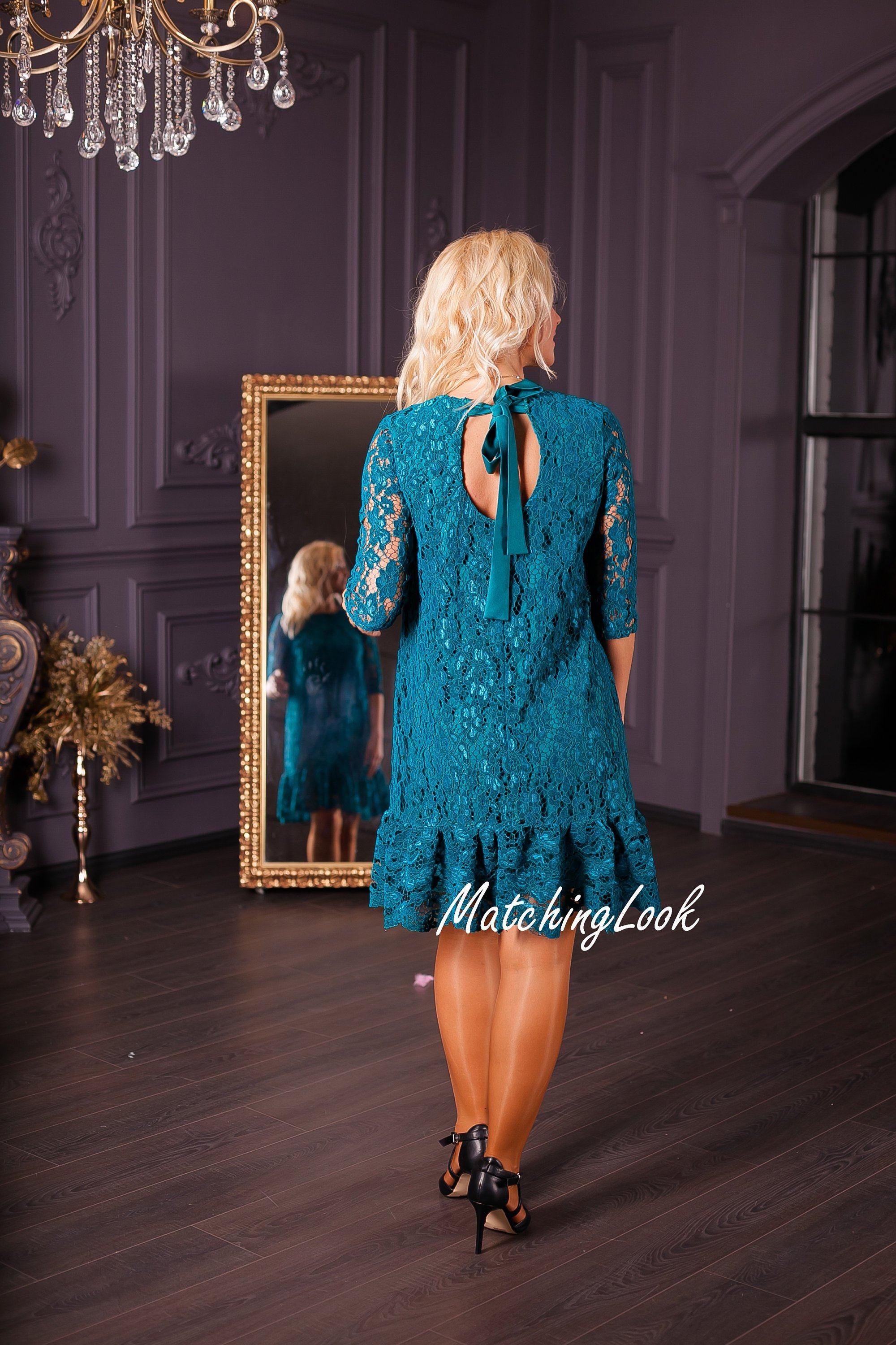Mac Duggal Cocktail - 5521D Long Sleeve Modest Knee Length Dress – Couture  Candy