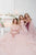 Pink blush Mother daughter matching train lace dress for photoshoot - Matchinglook