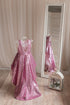Pink flower girl dress tulle and sequins with train