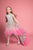 Pink Grey Mom Daughter Dress, Tulle Dress, Matching Dress, Mommy and Me Outfit, Ombre Photoshoot Dress, High Low Dress, Birthday Dress