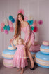 Pink Matching Dress, Birthday Dress, Mommy and Me outfits, Mother daughter matching dress, Matching lace dress, Mom baby mini dress, Wedding