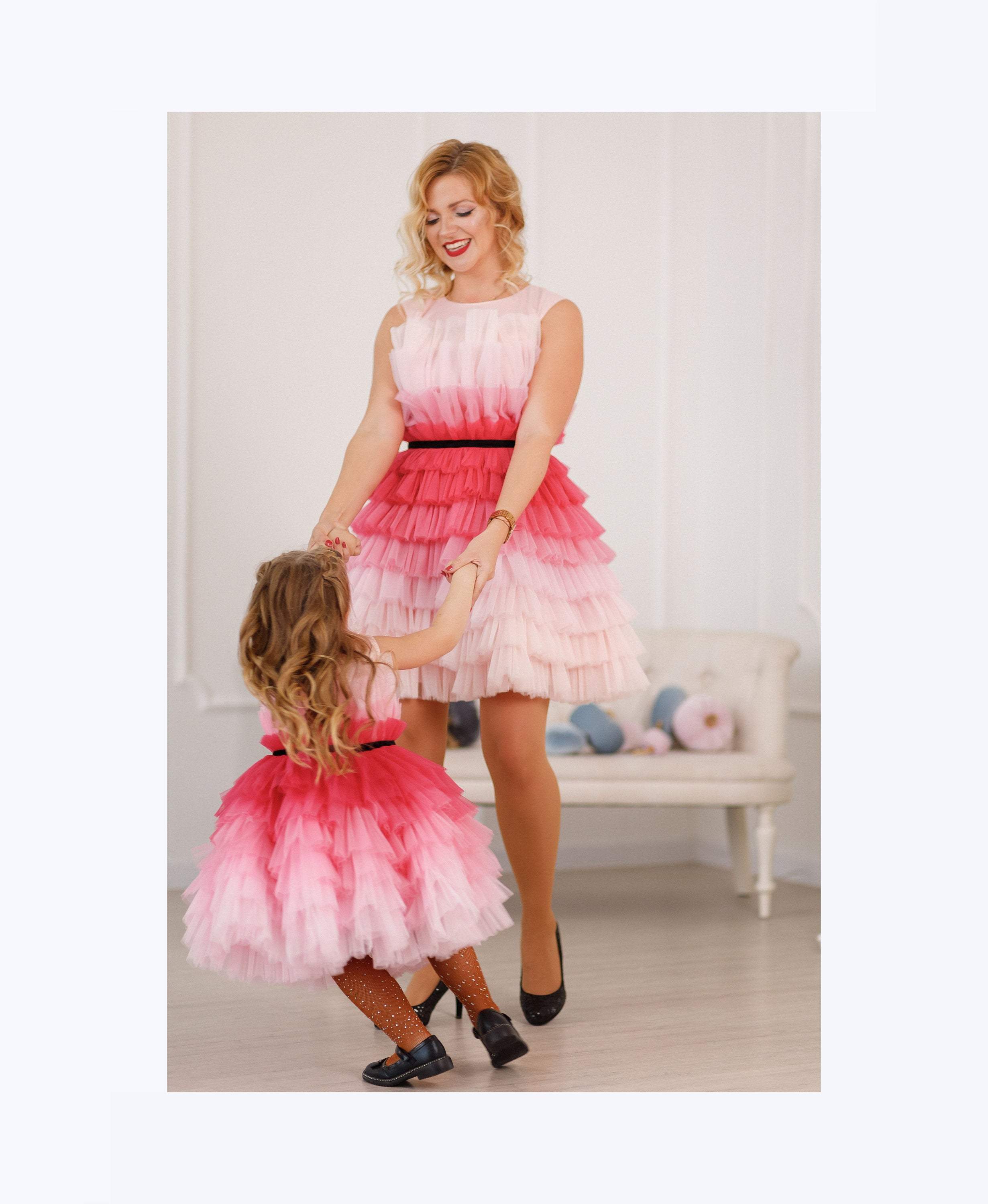 Shop Pink Mommy And Me Dress, Easter Photoshoot Dress, Matching