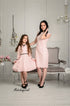 Pink Mommy and Me outfits, Mother daughter matching dress, matching mother daughter outfits, mommy and me dress, lace pink dresses, mom baby