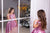 Pink princess high low girl dress with train - flower girl dress tulle - Matchinglook