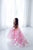 Pink Tulle Butterfly Flower Girl Dress, Girl Princess Dress With Train, Toddler Gown Dress