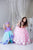 Pink Tulle Butterfly Flower Girl Dress, Girl Princess Dress With Train, Toddler Gown Dress