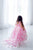 Pink Tulle Butterfly Flower Girl Dress, Girl Princess Dress With Train, Toddler Gown Dress