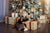 Polka Dot Baby Girl Tutu Knee Length formal Dress with Long Sleeves and bow - Matchinglook