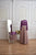 Purple and coffee Mom baby matching A-line lace floor lenght dresses - Matchinglook
