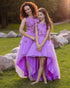 Purple high low dresses, Matching dresses Mother daughter matching lace outfits, lavanda girls party dress, Mommy and Me low high dress