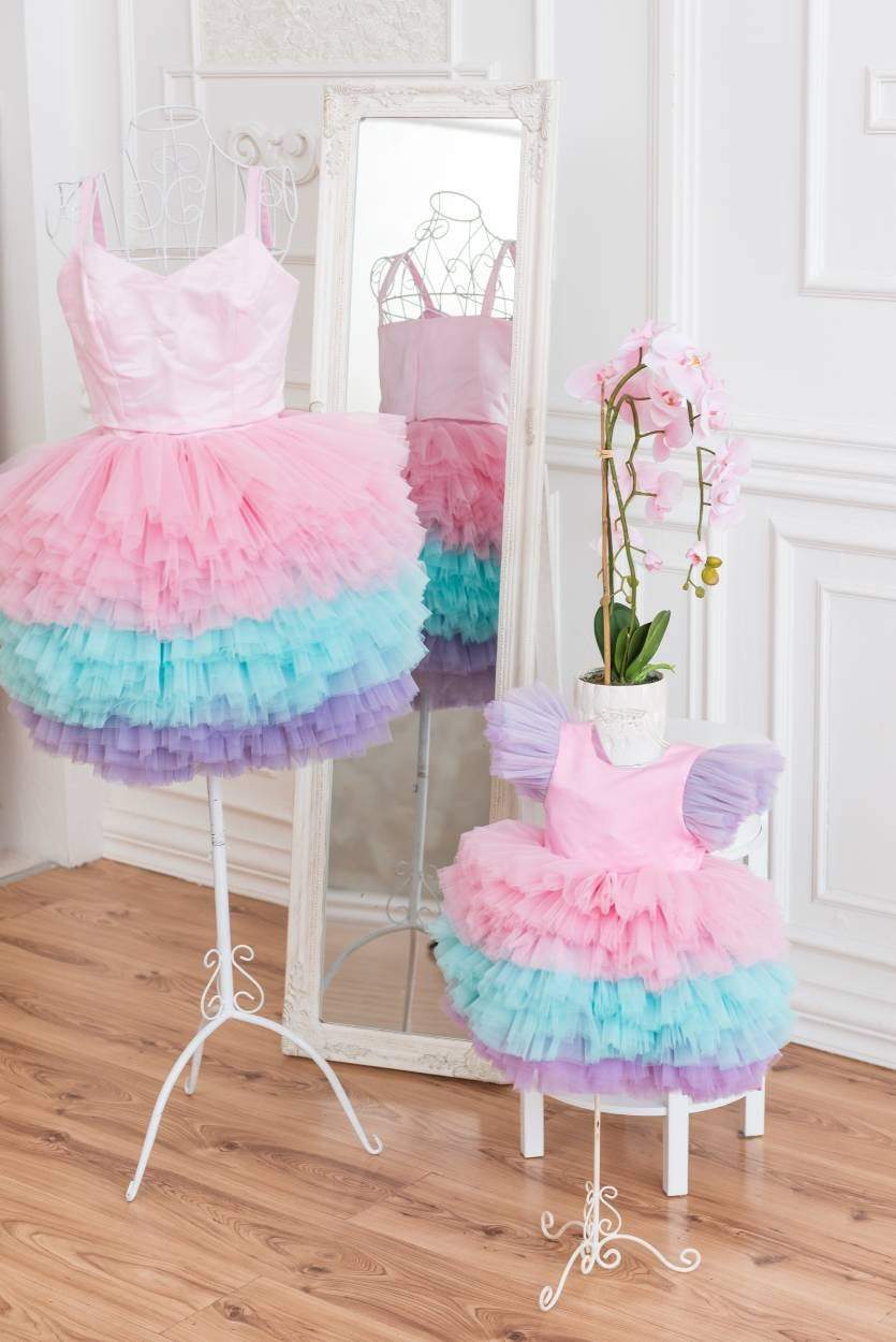 First Birthday Mother Daughter Dresses For Birthday Shop Rainbow Mommy and Me Dress, Matching Mother Daughter First Birthday Mother Daughter Dresses For Birthday Shop Rainbow Mommy and Me Dress, Matching Mother Daughter