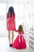 Raspberry Mommy and Me lace dresses