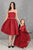 Ready to ship XS/S and 6/7 years Mommy and Me Holiday Burgundy Dresses