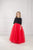 Red and black tutu tulle dress for special occasion - tulle girl dress