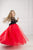 Red and black tutu tulle dress for special occasion - tulle girl dress
