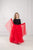 Red and black tutu tulle dress for special occasion - tulle girl dress