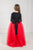 Red and black tutu tulle dress for special occasion - tulle girl dress