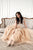 Simona Maternity tulle wedding lace dress in off white/tan color - Matchinglook