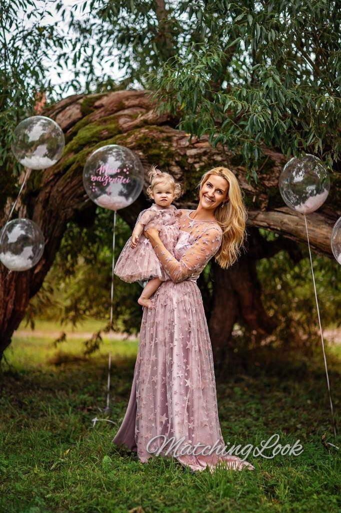 Mother Daughter Matching Lavender Dresses - Hira Design