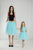 Teal outfits matching tutu dresses  Mother daughter matching, Mommy and me turquoise dress skirt with sequin gold bow, party birthday dress - Matchinglook