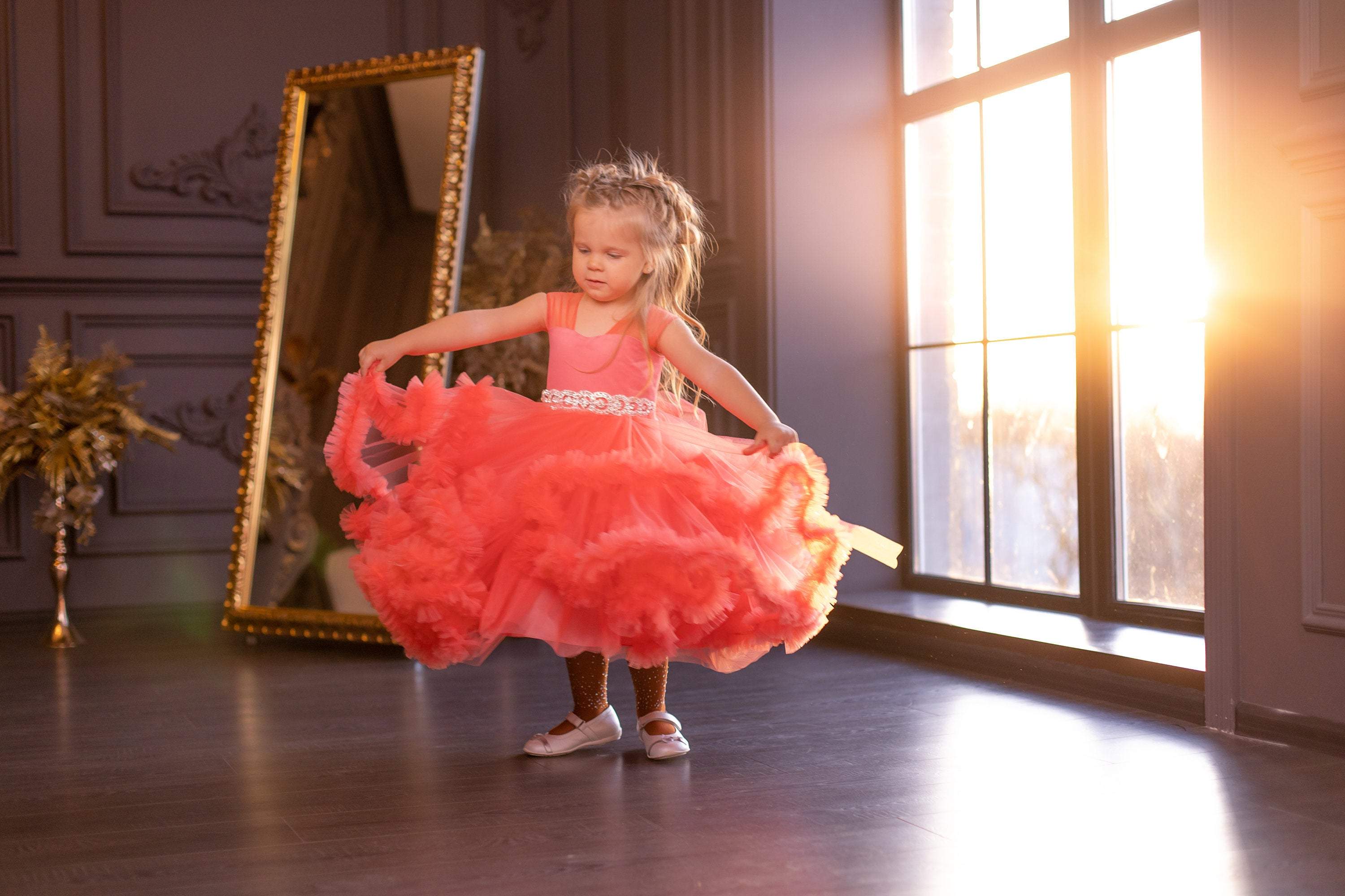 Shop Tulle Ruffle Baby Girl Dress, 1st Birthday Dress, Toddler Tulle Dress, Formal Princess Dress, Coral Dress, Holiday Girl Dress, Wedding Girl - Shop Tulle Ruffle Baby Girl Dress, 1st Birthday Dress, Toddler Tulle Dress, Formal Princess Dress, Coral Dress, Holiday Girl Dress, Wedding Girl -