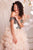 Tulle Tiered Wedding Dress, Couture Tulle Gown, Champagne and Blue Wedding Dress, Engagement Photoshoot Dress