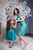 Turquoise Mother daughter Dress, Mommy and me dress, Teal Lace dress, girls party dress - Matchinglook