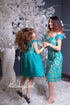 Turquoise Mother daughter Dress, Mommy and me dress, Teal Lace dress, girls party dress