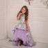 Unicorn birthday party dress - Lavender Silver Tutu sequin toddler dress