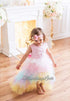 Unicorn birthday party girl tulle dress