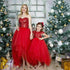 High Low Red Mother daughter matching tutu outfits