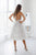 White Tulle Dress, White Bridesmaids Formal Halter Dress, Tulle Cocktail Dress