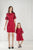 XS and 5 years Dark red Mommy and Me lace dresses - Ready to ship - Matchinglook