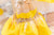 Yellow and gold baby 1st birthday outfit - tutu birthday dress for baby girl - Matchinglook