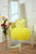Yellow puffy princess knee length Tutu dress of lace and tulle - Matchinglook