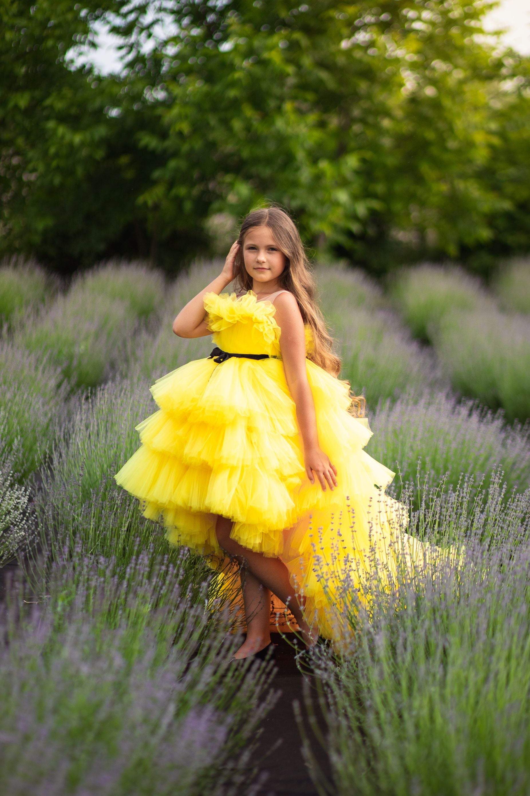 Shop Yellow Tulle Dress, Flower Girl Dress, Girl Pageant Dress, Tulle Princess Dress, High Low Dress, Girl Tiered Dress, Special Occasion Dress - Shop Yellow Tulle Dress, Flower Girl Dress, Girl Pageant Dress, Tulle Princess Dress, High Low Dress, Girl Tiered Dress, Special Occasion Dress -